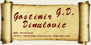 Gostimir Dinulović vizit kartica
